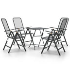 5-tlg. Garten-Essgruppe Streckmetall Anthrazit
