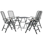 5-tlg. Garten-Essgruppe Streckmetall Anthrazit