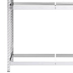 Reifenregal mit 3 Böden Silbern 110x40x200 cm Stahl