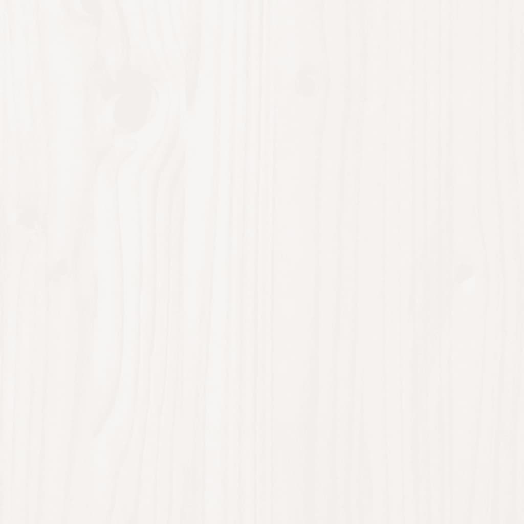 Hundebett Weiß 105,5x75,5x28 cm Massivholz Kiefer
