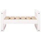 Hundebett Weiß 55,5x45,5x28 cm Massivholz Kiefer