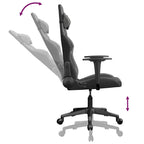 Gaming-Stuhl mit Massagefunktion Schwarz und Grau Kunstleder