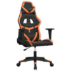 Gaming-Stuhl mit Massagefunktion Schwarz und Orange Kunstleder