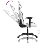 Gaming-Stuhl mit Massagefunktion Weiß und Schwarz Kunstleder