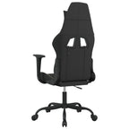 Gaming-Stuhl mit Massagefunktion Schwarz und Creme Stoff