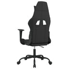 Gaming-Stuhl mit Massagefunktion Schwarz und Hellgrau Stoff
