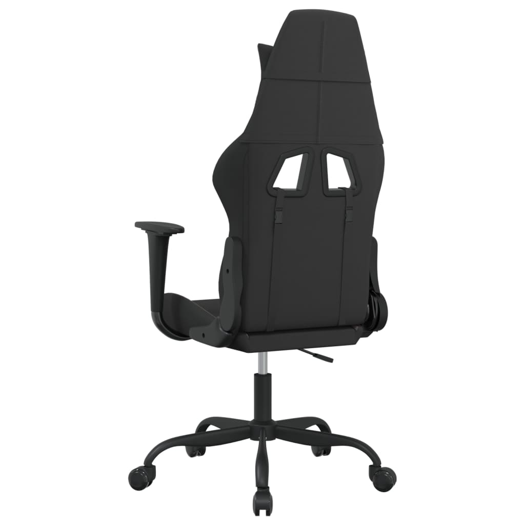 Gaming-Stuhl mit Massagefunktion Schwarz und Taupe Stoff