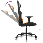 Gaming-Stuhl mit Massagefunktion Schwarz und Orange Stoff