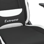Gaming-Stuhl mit Massagefunktion Schwarz und Weiß Stoff