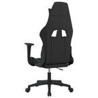 Gaming-Stuhl mit Massagefunktion Schwarz und Weiß Stoff