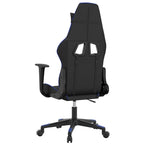 Gaming-Stuhl mit Massagefunktion Schwarz und Blau Kunstleder