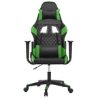 Gaming-Stuhl mit Massagefunktion Schwarz und Grün Kunstleder