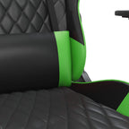 Gaming-Stuhl mit Massagefunktion Schwarz und Grün Kunstleder