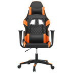 Gaming-Stuhl mit Massagefunktion Schwarz und Orange Kunstleder