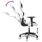Gaming-Stuhl mit Massagefunktion Weiß und Schwarz Kunstleder