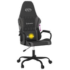 Gaming-Stuhl mit Massagefunktion Schwarz und Grau Kunstleder