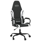 Gaming-Stuhl mit Massagefunktion Schwarz und Weiß Kunstleder