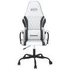 Gaming-Stuhl mit Massagefunktion Weiß und Schwarz Kunstleder