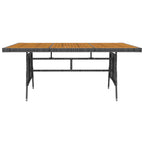 7-tlg. Garten-Essgruppe Poly Rattan Grau