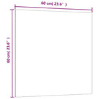 Magnettafel Wandmontage Schwarz 60x60 cm  Hartglas