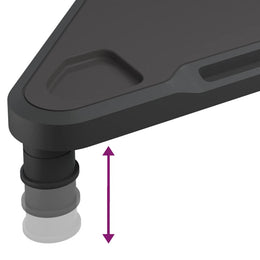 Eck-Monitorerhöhung 49 × 28 × 10,5 cm aus HIPS (schlagfestes Polystyrol) - Schwarz