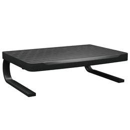Monitorerhöhung 37 × 28 × 11,5 cm aus HIPS (schlagfestes Polystyrol), Metall - Schwarz