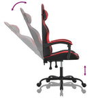 Gaming-Stuhl Drehbar Schwarz und Rot Kunstleder