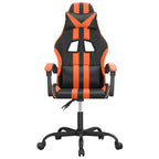 Gaming-Stuhl Drehbar Schwarz und Orange Kunstleder