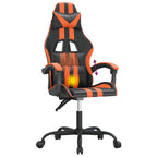 Gaming-Stuhl Drehbar Schwarz und Orange Kunstleder