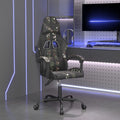 Gaming-Stuhl Drehbar Schwarz und Tarnfarben Kunstleder