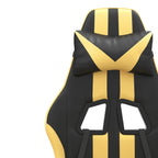 Gaming-Stuhl mit Fußstütze Drehbar Schwarz & Golden Kunstleder