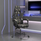 Gamingstuhl mit Fußstütze Drehbar Schwarz Tarnfarben Kunstleder