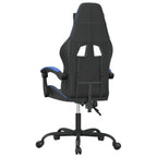 Gaming-Stuhl Drehbar Schwarz und Blau Kunstleder