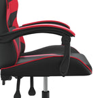 Gaming-Stuhl Drehbar Schwarz und Rot Kunstleder
