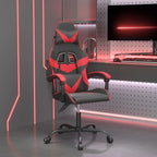 Gaming-Stuhl Drehbar Schwarz und Rot Kunstleder