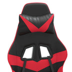 Gaming-Stuhl mit Fußstütze Drehbar Schwarz & Rot Kunstleder