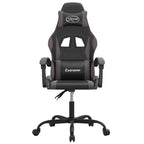 Gaming-Stuhl Drehbar Schwarz und Grau Kunstleder