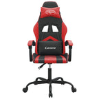 Gaming-Stuhl Drehbar Schwarz und Rot Kunstleder