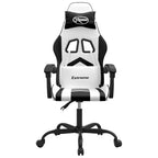 Gaming-Stuhl Drehbar Weiß und Schwarz Kunstleder
