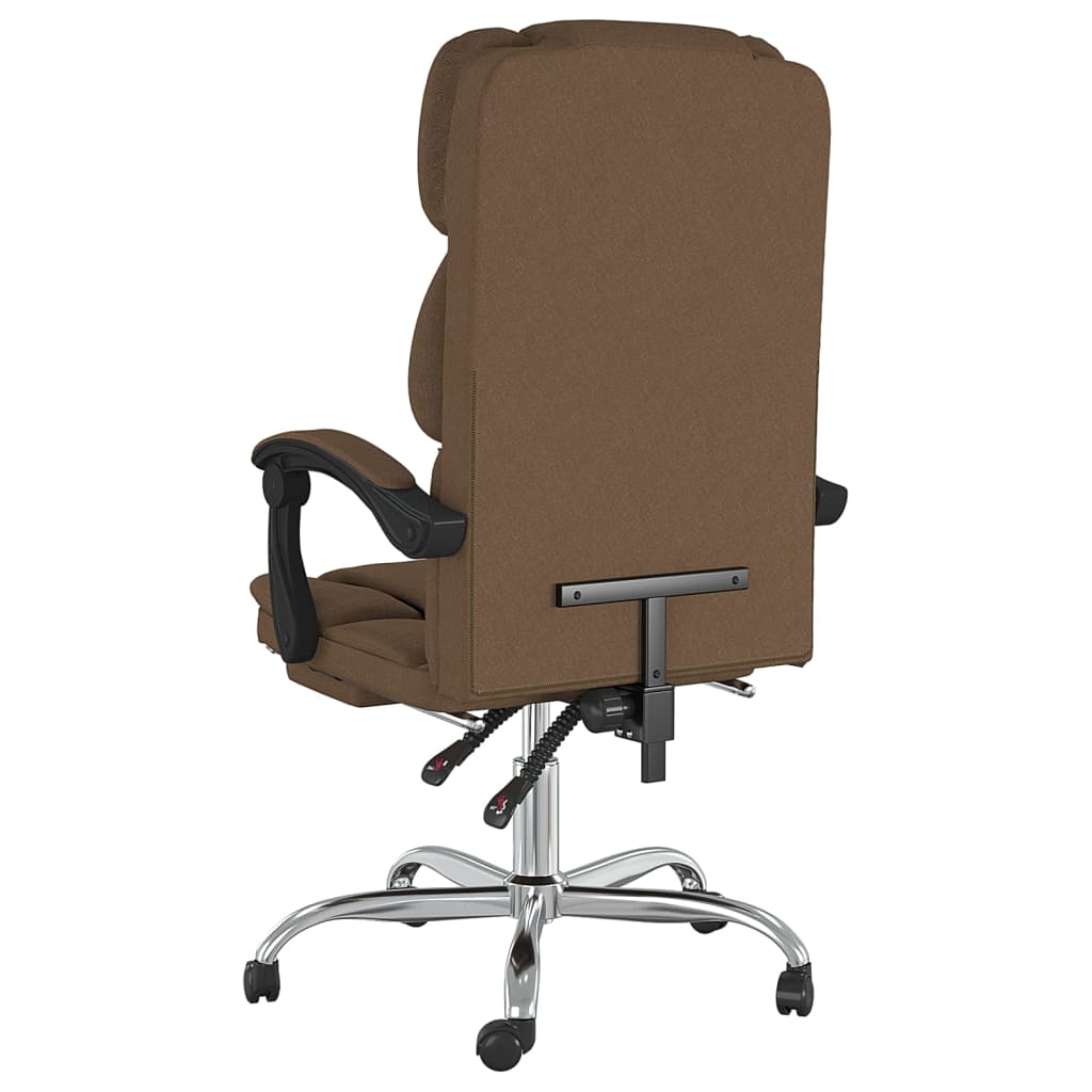 Bürostuhl mit Liegefunktion Braun Stoff