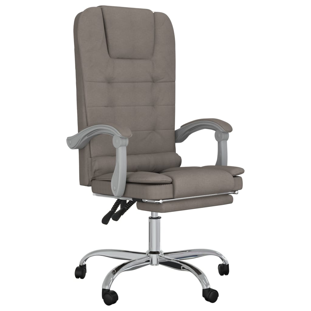 Bürostuhl mit Massagefunktion Taupe Stoff