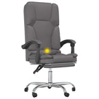 Bürostuhl mit Massagefunktion Grau Kunstleder
