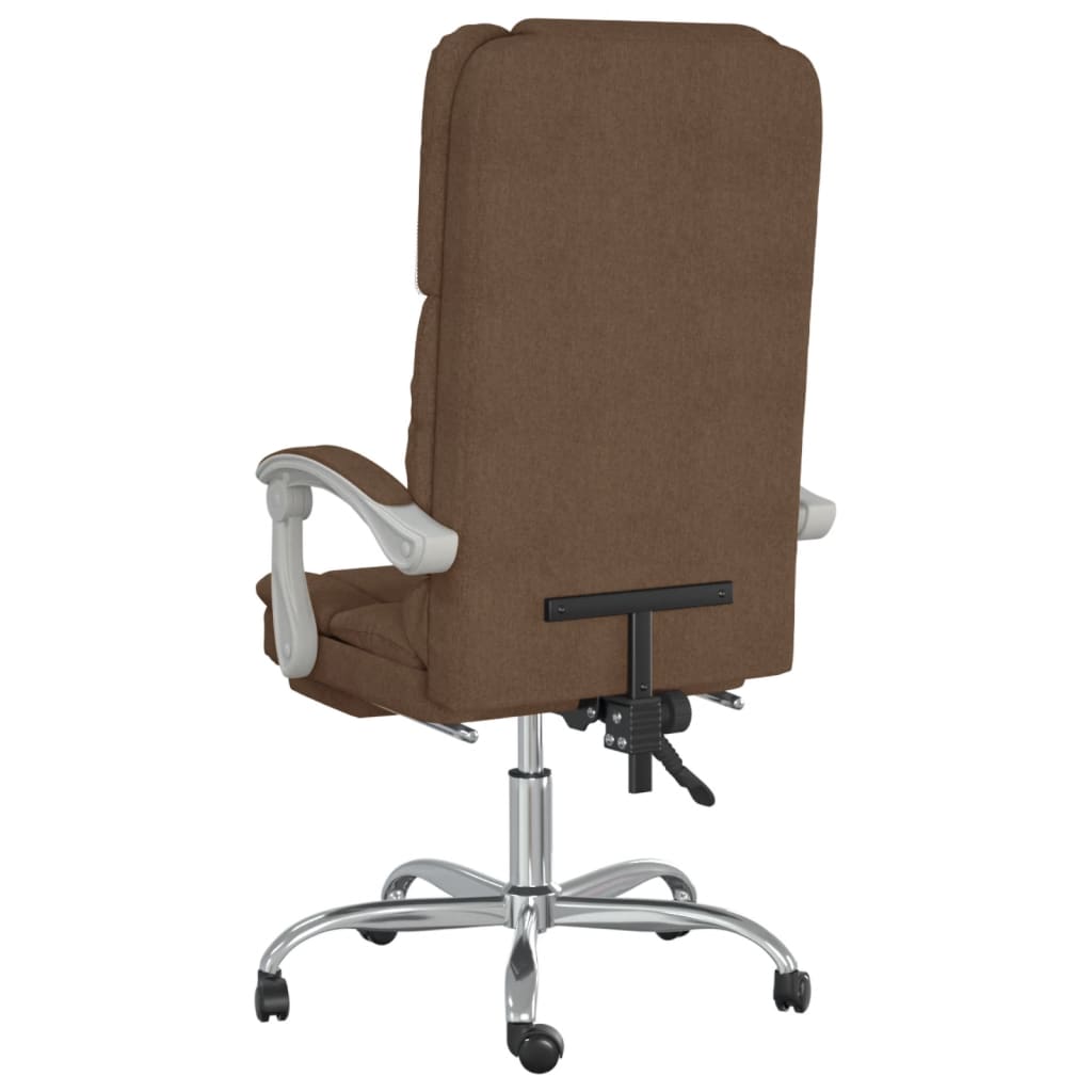 Bürostuhl mit Massagefunktion Braun Stoff