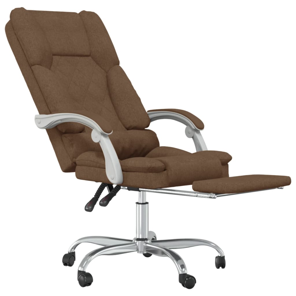 Bürostuhl mit Massagefunktion Braun Stoff