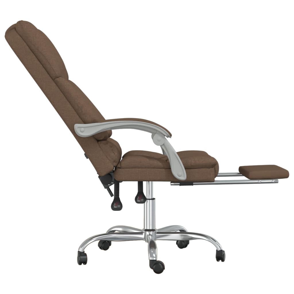 Bürostuhl mit Massagefunktion Braun Stoff