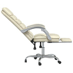 Bürostuhl mit Massagefunktion Creme Kunstleder