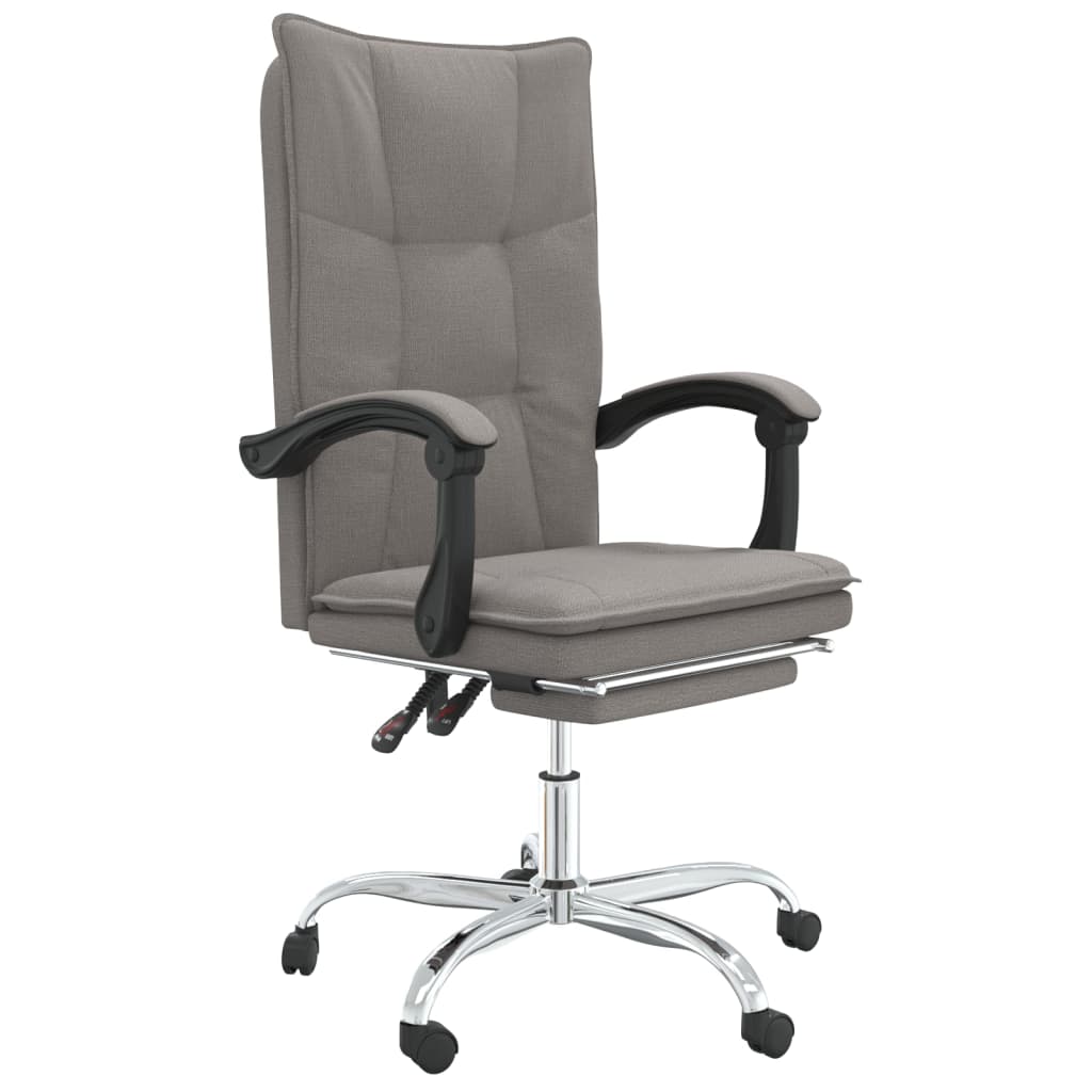 Bürostuhl mit Liegefunktion Taupe Stoff