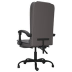 Massage-Bürostuhl mit Liegefunktion Grau Kunstleder