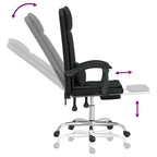 Massage-Bürostuhl mit Liegefunktion Schwarz Kunstleder