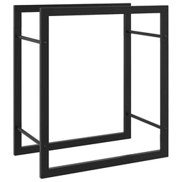 vidaXL Brennholzregal Mattschwarz 50x28x56 cm Stahl